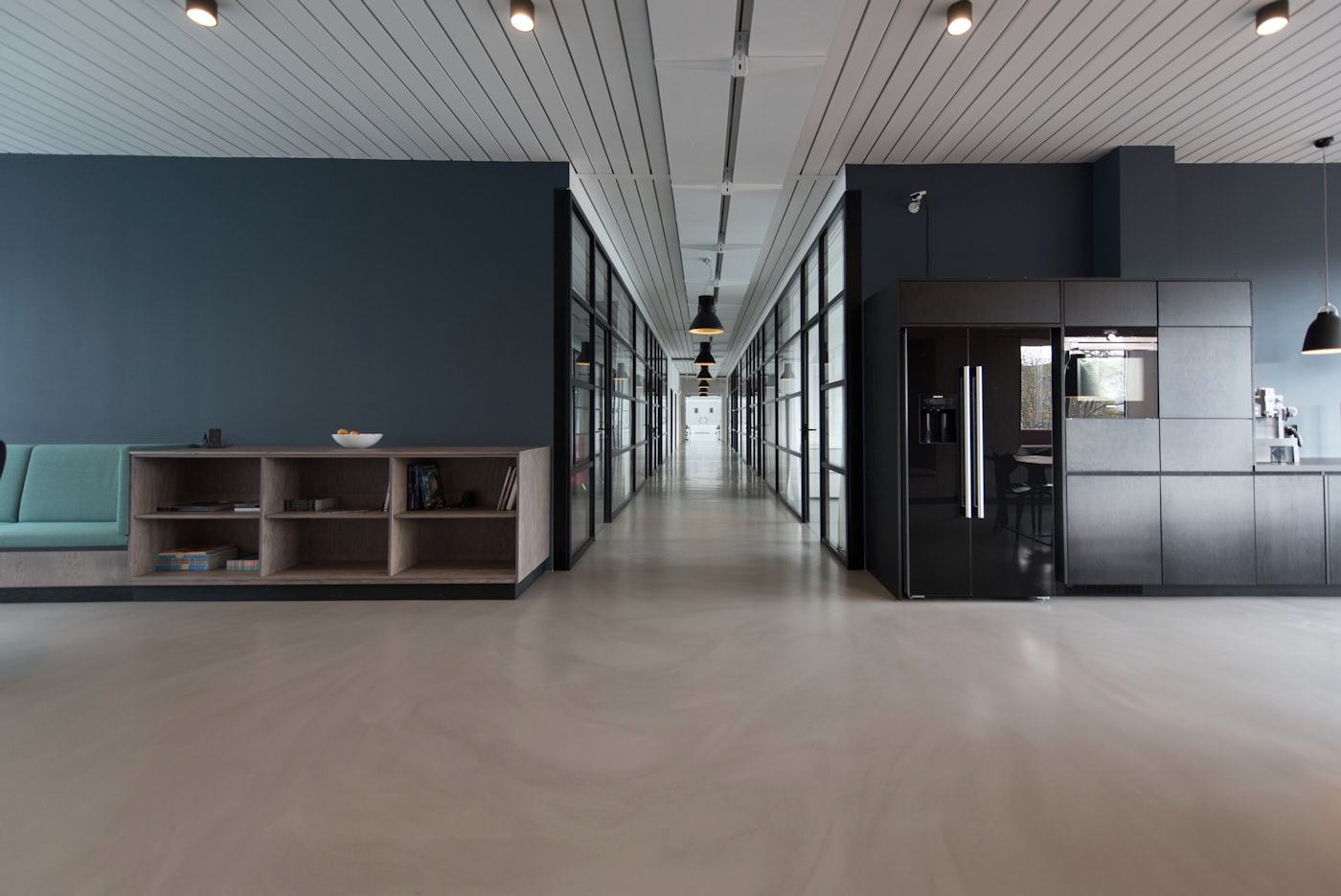 A modern, open-plan office interior